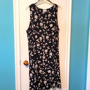 Black floral sleeveless maxi dress